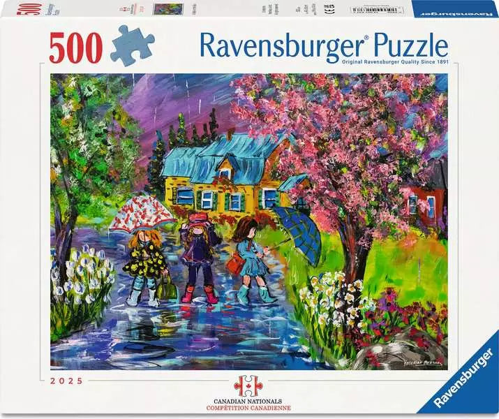 Ravensburger A Walk In The Rain 500 Piece Puzzle image 0