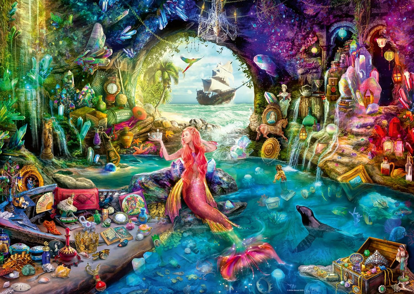 Ravensburger Aimee Stewart Mermaid's Treasure 1000 Piece Puzzle image 1