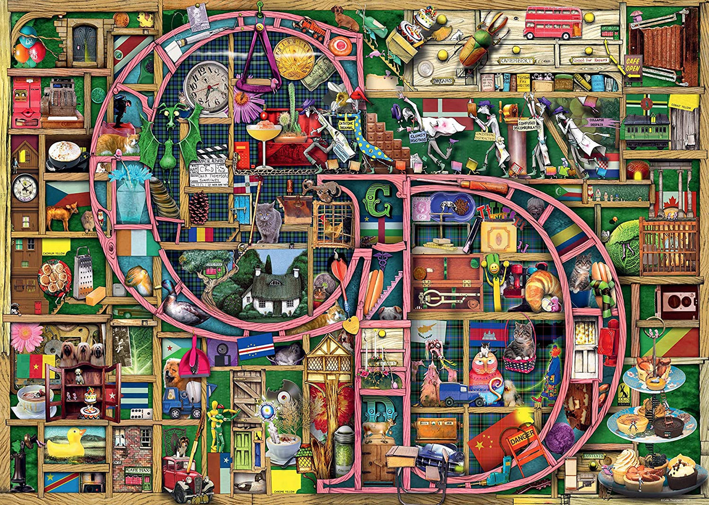 Ravensburger Colin Thompson Awesome Alphabet "C & D" 1000 Piece Puzzle image 1