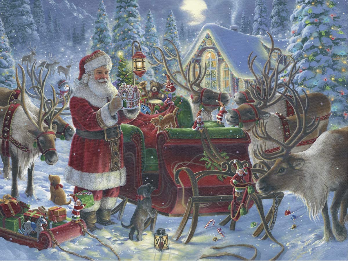 Ravensburger Limited Edition Santa Packing the Sleigh 1000 Piece Puzzle image 1