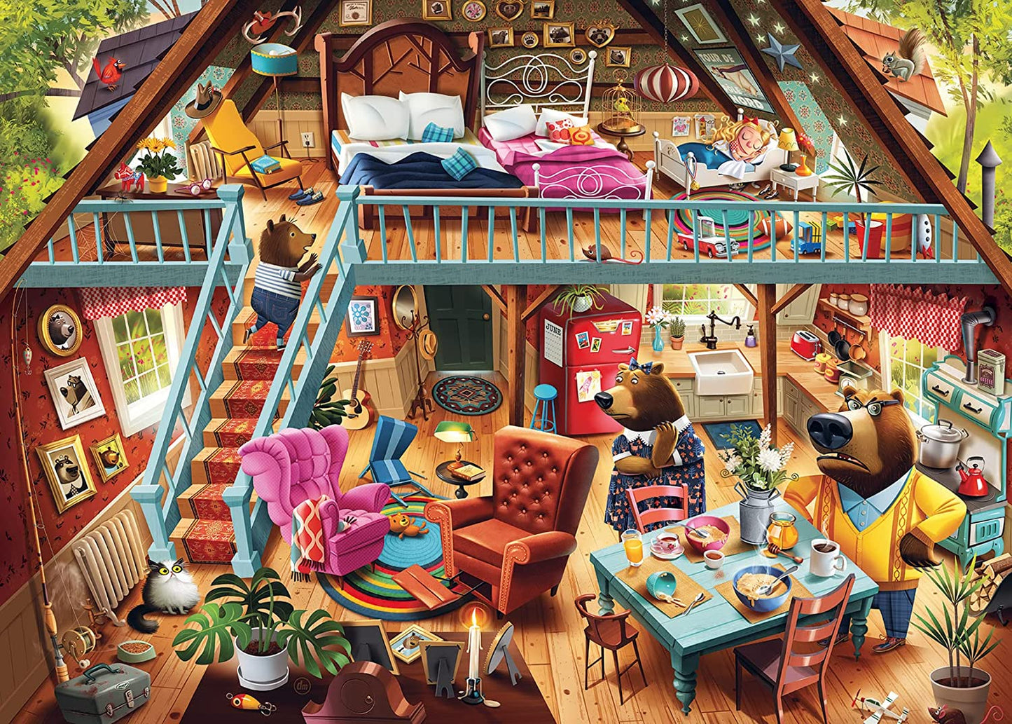 Ravensburger Goldilocks Gets Caught 1000 Piece Puzzle image 1