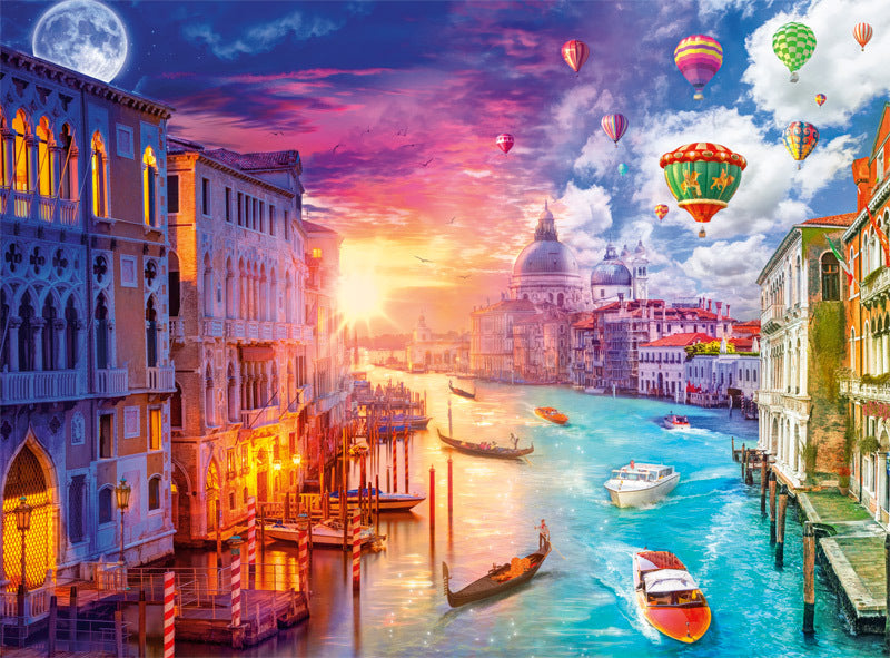 Buffalo Games Night & Day Venice, City of Romance 1000 Piece Puzzle image 1