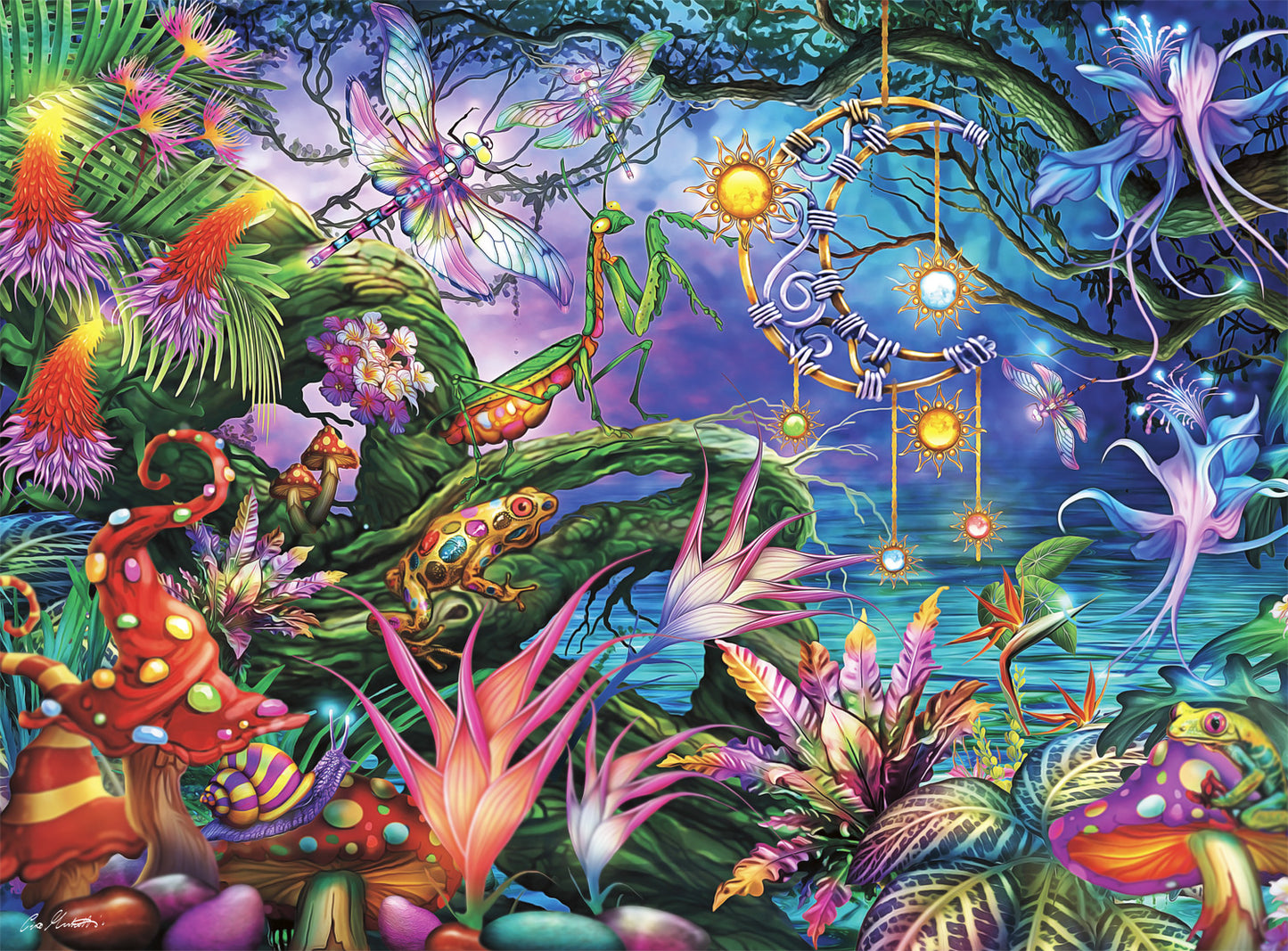 Buffalo Games Vivid Collection Fairy Forest 1000 Piece Puzzle image 1