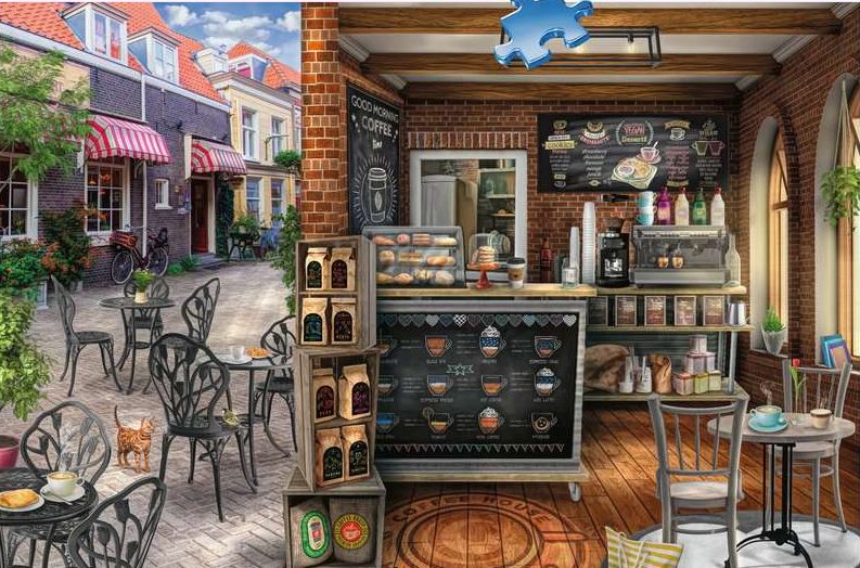 Ravensburger Quaint Cafe 1000 Piece Puzzle image 1