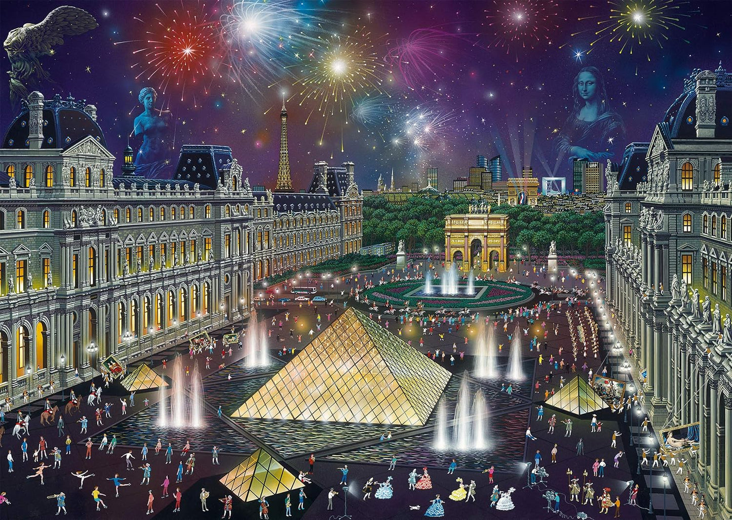 Schmidt Fireworks At The Louvre 1000 Piece Puzzle image 1