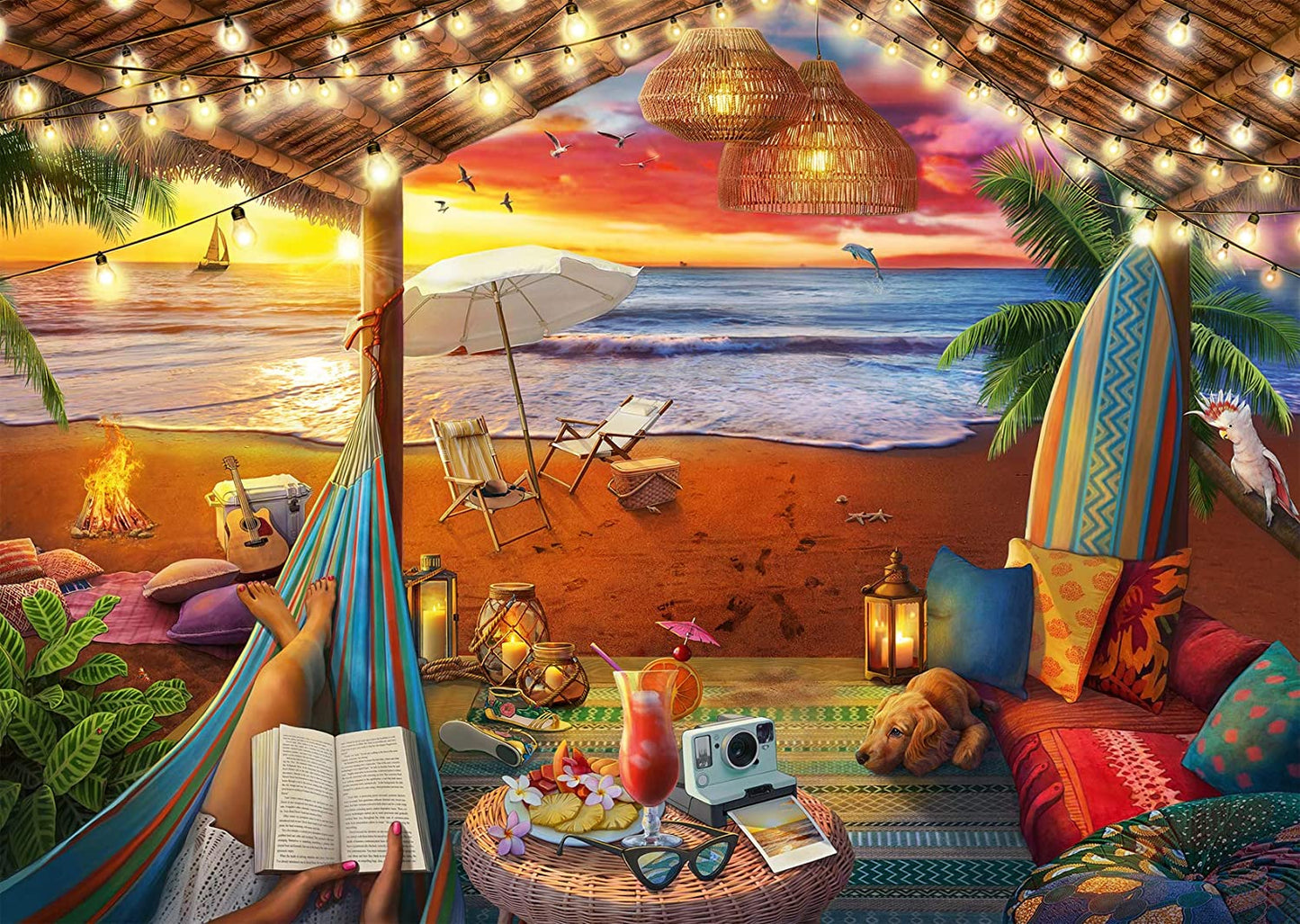 Ravensburger Cozy Cabana 500 Piece Large Format Puzzle image 1