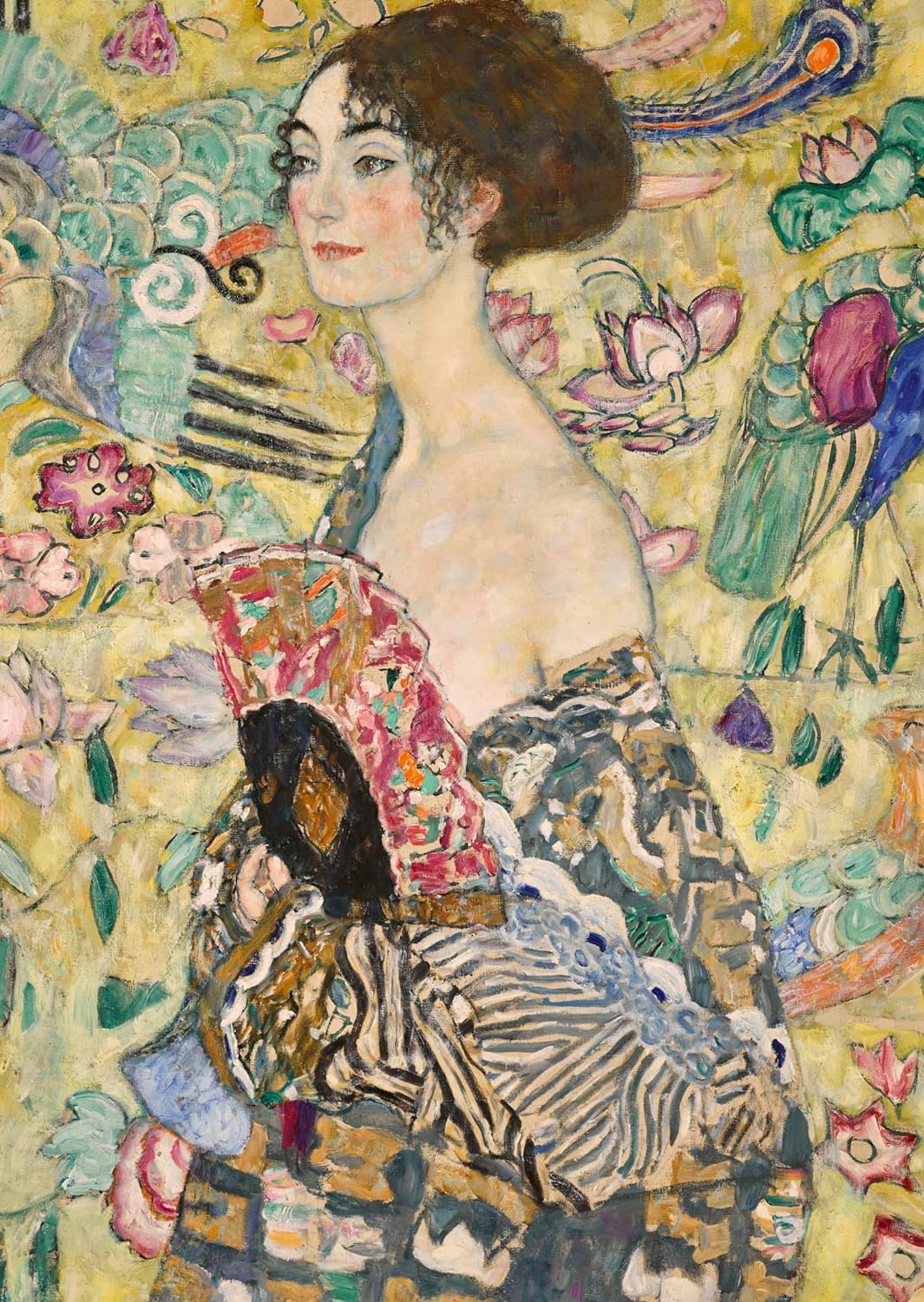 Ravensburger Art Collection Klimt Lady With A Fan 1000 Piece Puzzle image 1