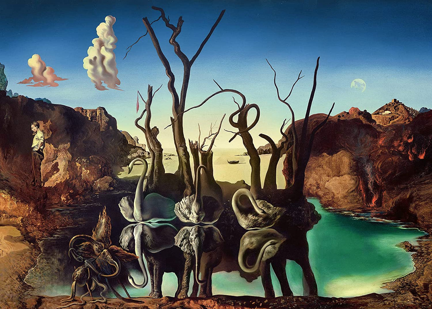 Ravensburger Art Collection Swans Reflecting Elephants by Salvador Dali 1000 Piece Puzzle image 1