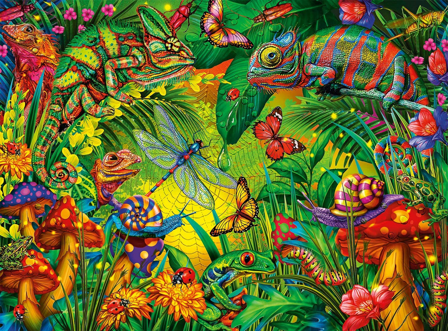 Buffalo Games Vivid Collection Tropical Forest 1000 Piece Puzzle image 1