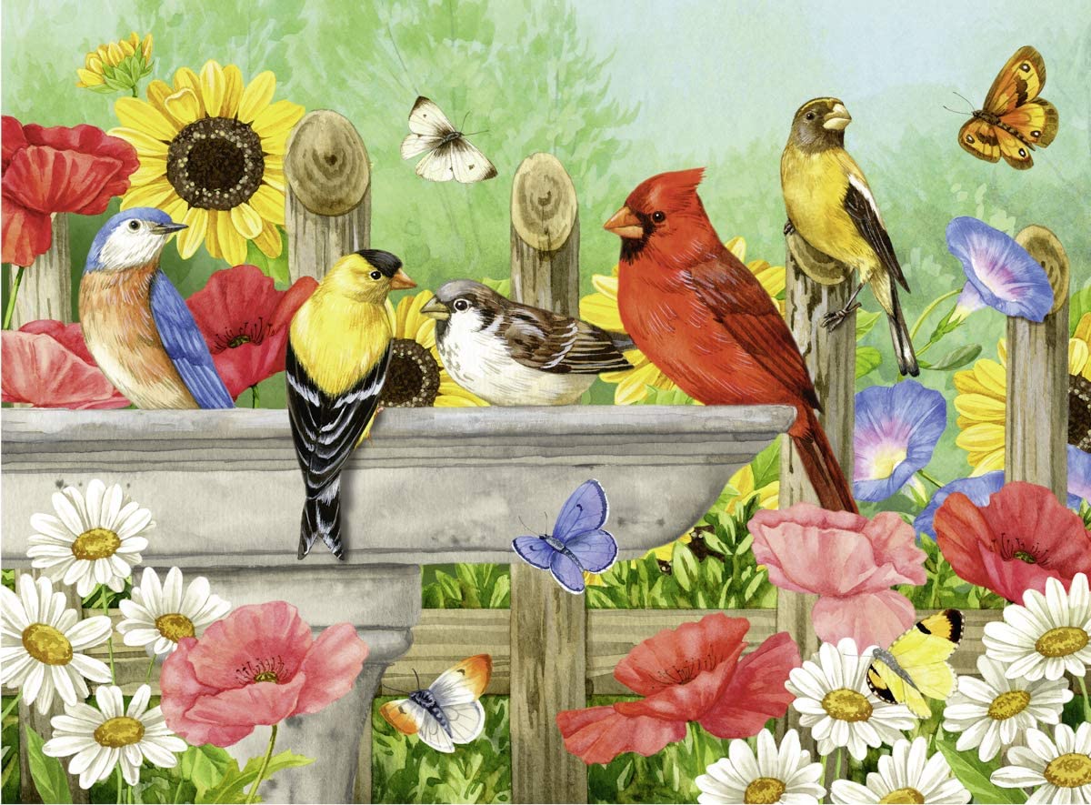 Ravensburger Bathing Birds 750 Large Piece Format Puzzle image 1