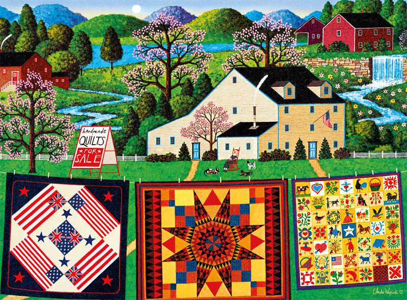 Buffalo Charles Wysocki The Quiltmaker Lady 1000 Piece Puzzle image 1
