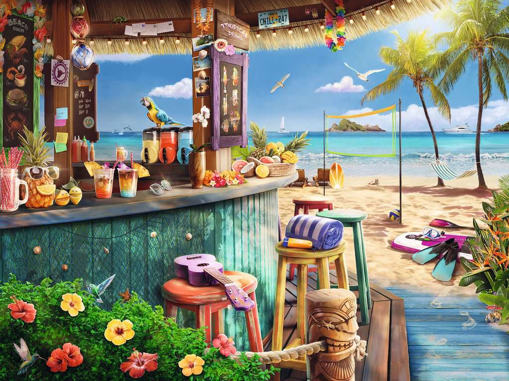 Ravensburger Beach Bar Breezes 1500 Piece Puzzle image 1