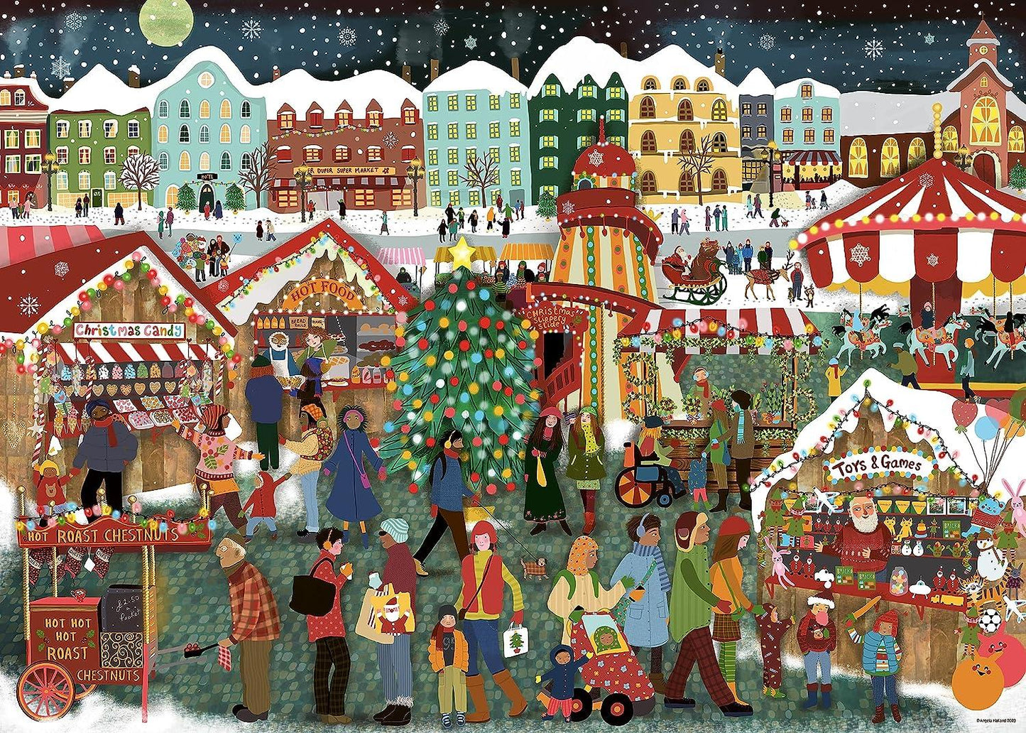 Ravensburger Christmas Market 1000 Piece Puzzle image 1