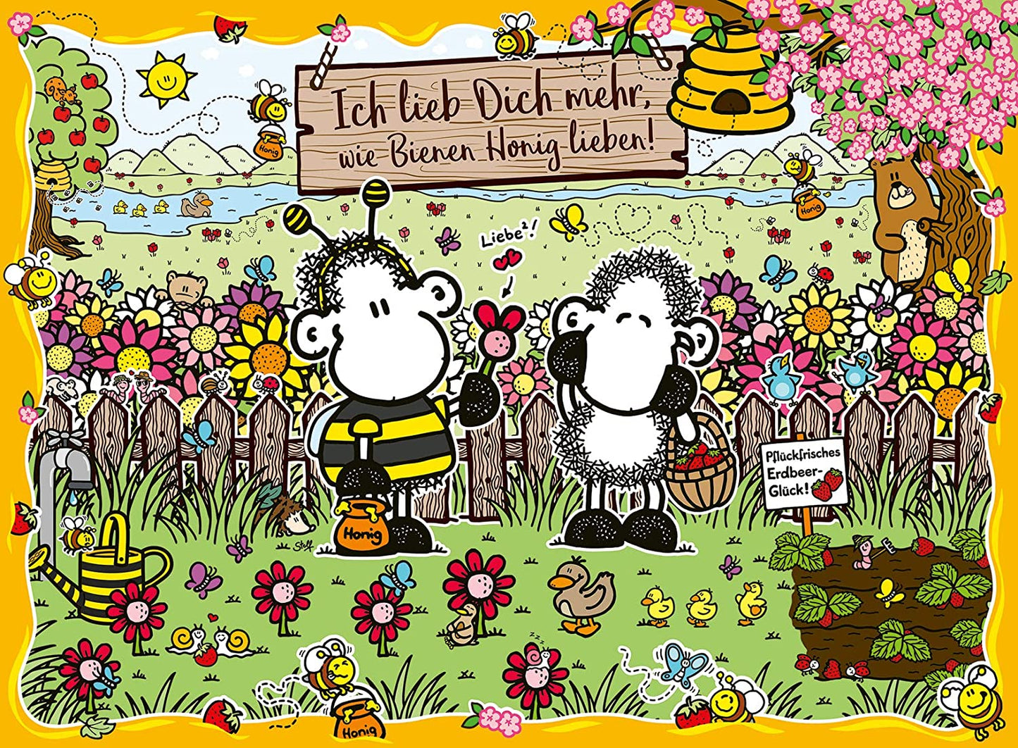 Ravensburger Sheepworld Bees in Love 500 Piece Puzzle image 1