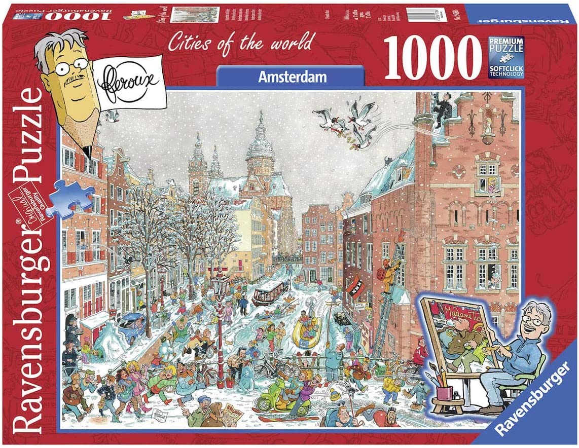 Ravensburger Cities Of The World Amsterdam In Winter 1000 Piece Puzzle image 0