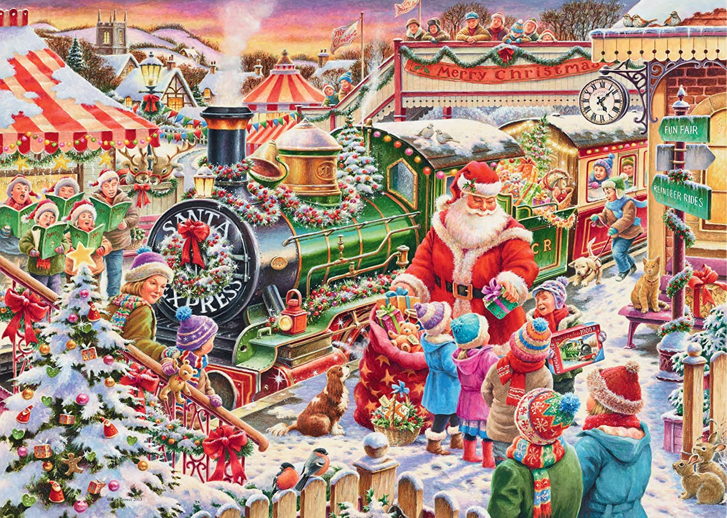 Ravensburger 2013 Christmas Limited Edition The Santa Express 1000 Piece Puzzle image 1