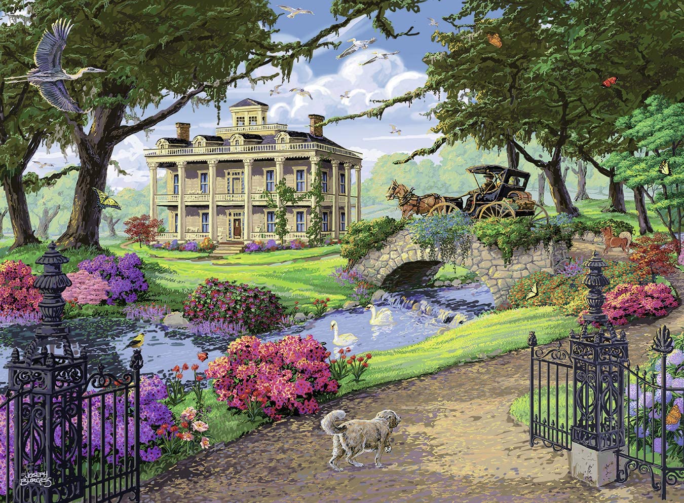Ravensburger Visiting the Mansion 500 Piece Puzzle image 1