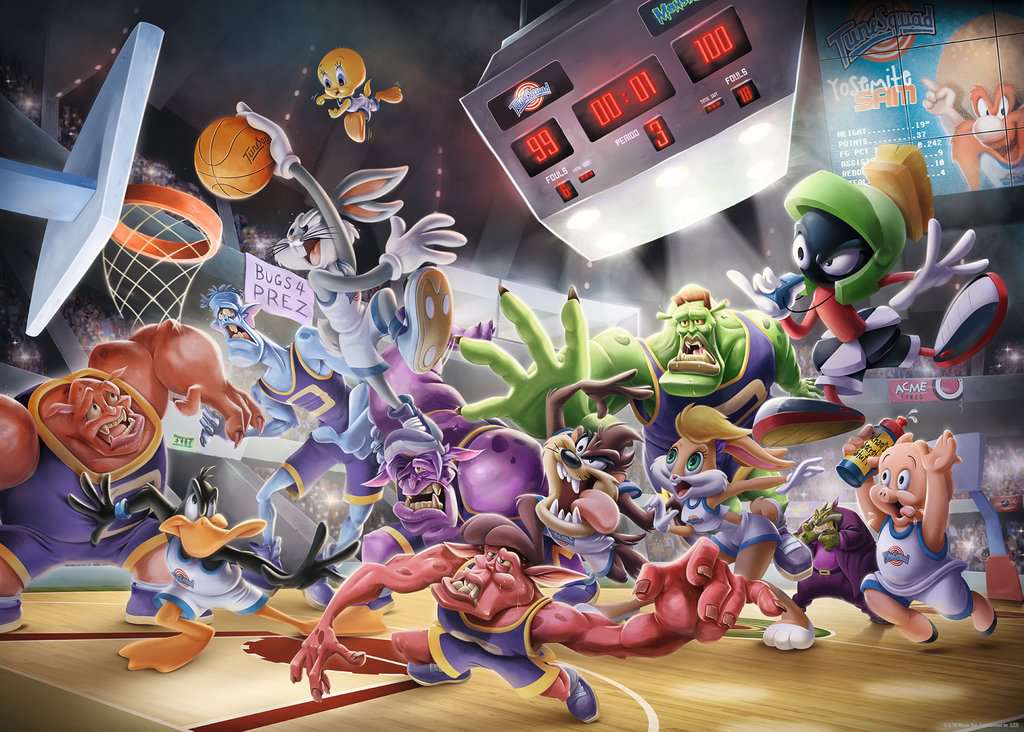 Ravensburger Space Jam Final Dunk 1000 Piece Puzzle image 1