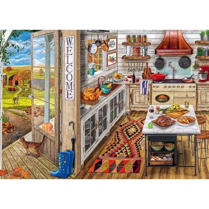 Ravensburger Apartment Envy Country Kitchen 1000 Piece Puzzle image 1