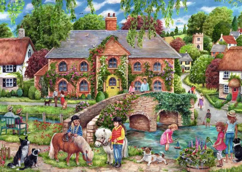 Ravensburger Village Life 1000 Piece Puzzle image 1