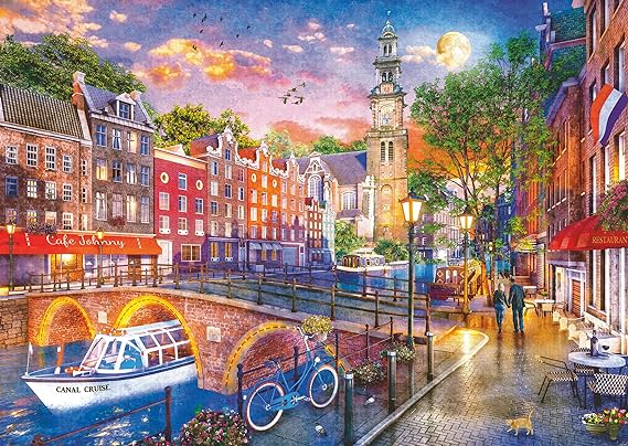 Ravensburger Sunset Over Amsterdam 1000 Piece Puzzle image 1