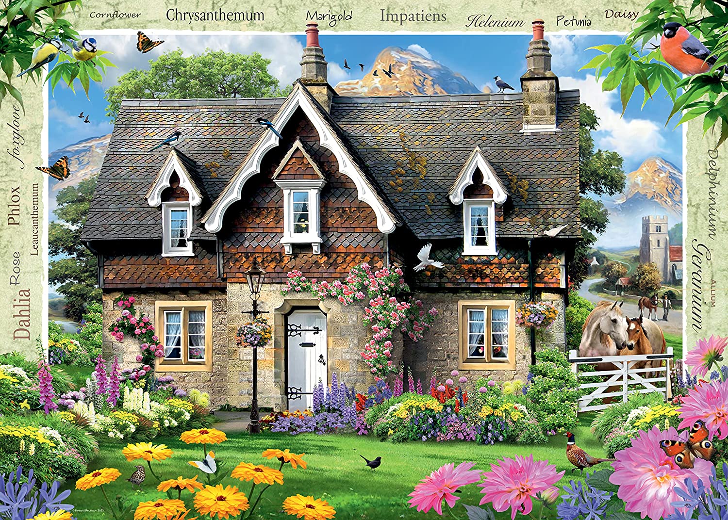 Ravensburger Country Cottage Collection 15 : Hillside Cottage 1000 Piece Puzzle image 1