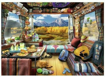 Ravensburger Wanderlust Vanlife Camper Camping 1000 Piece Puzzle image 1