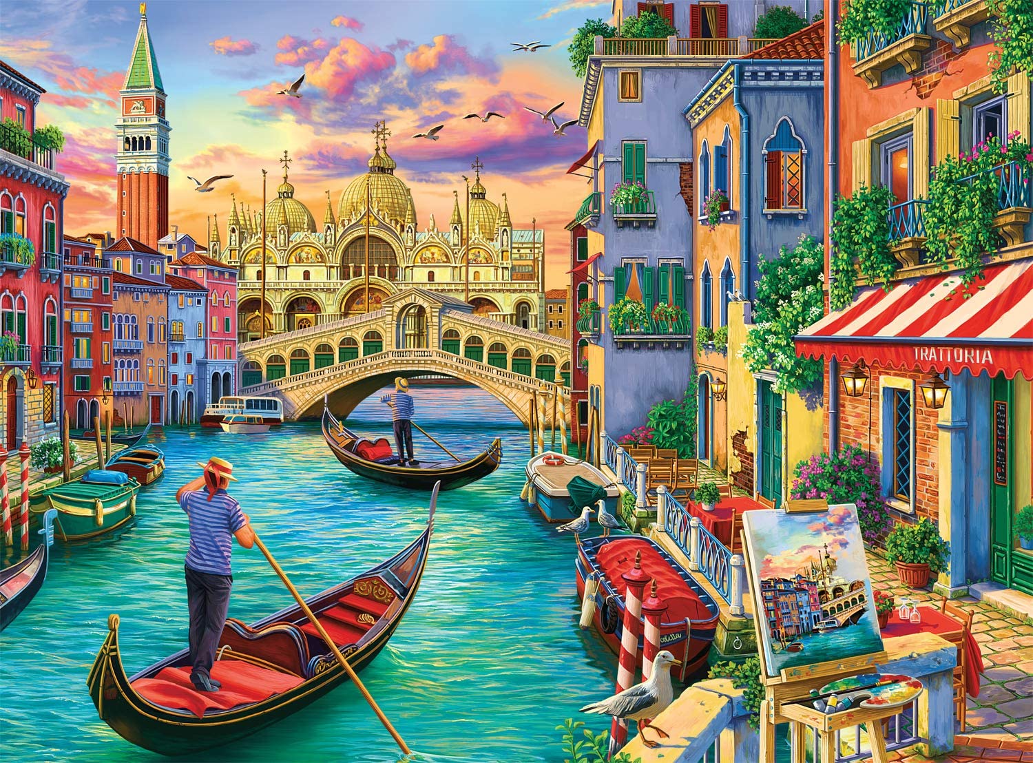 Buffalo Games Night & Day Sights of Venice 1000 Piece Puzzle image 1