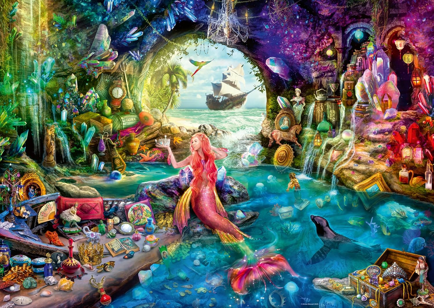 Ravensburger Aimee Stewart Mermaid's Treasure 1000 Piece Puzzle image 1
