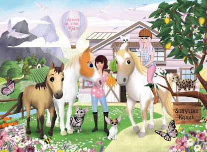 Ravensburger ViktoriaSarina and her friends Jump in a puddle 500 Piece Puzzle image 1