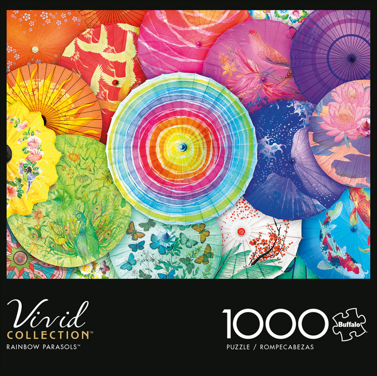 Buffalo Games Vivid Collection Rainbow Parasols 1000 Piece Puzzle image 0