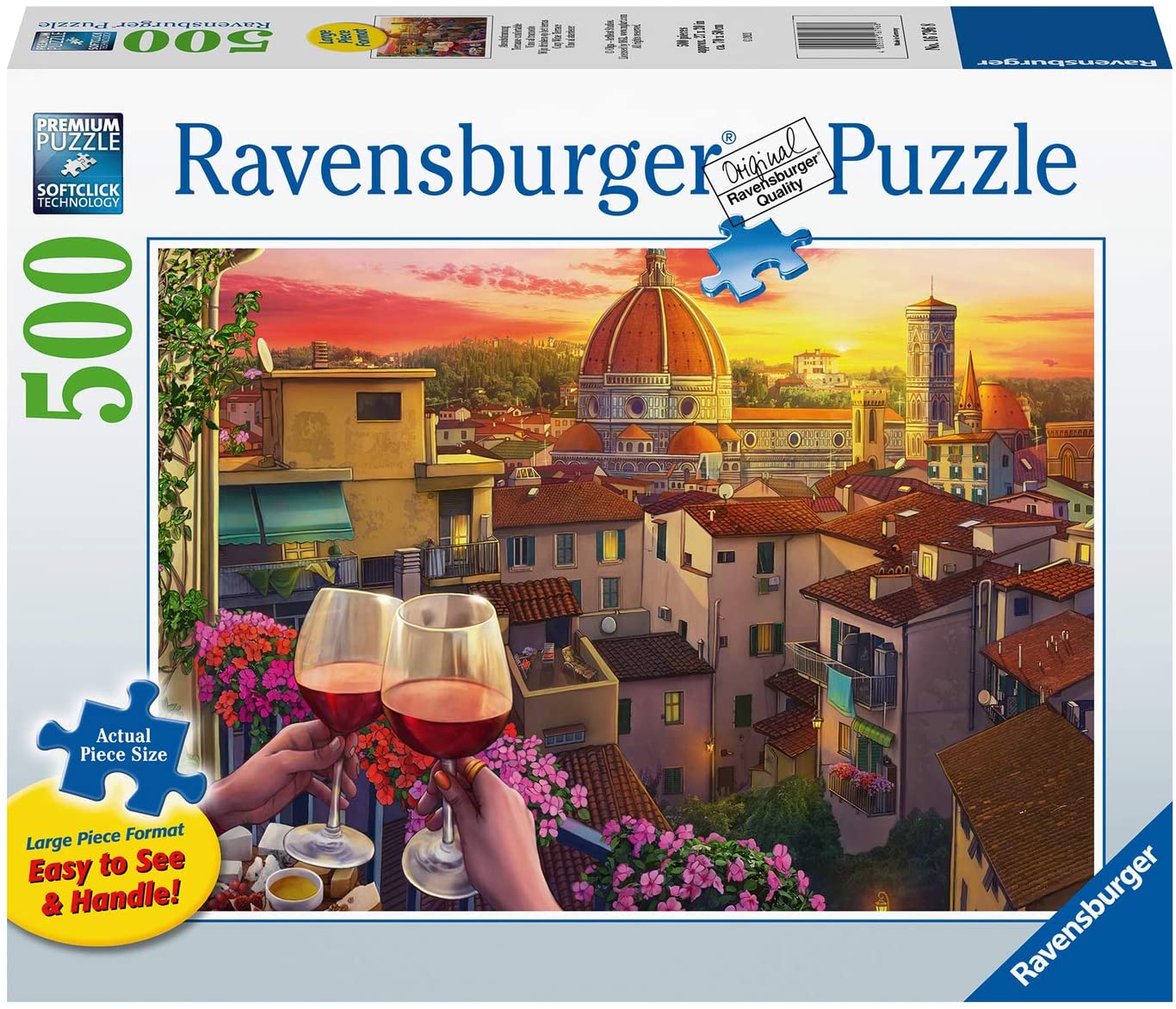 Ravensburger Cozy Wine Terrace 500 Piece Large Format Puzzle image 0