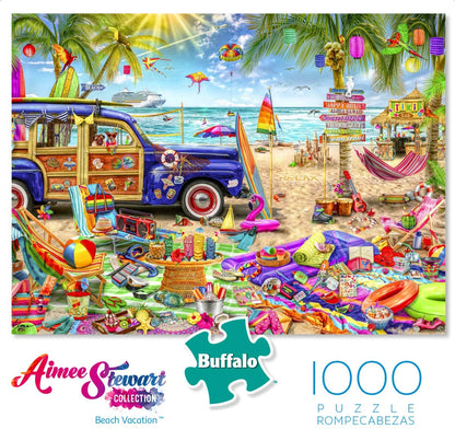 Buffalo Games Aimee Stewart Beach Vacation 1000 Piece Puzzle image 0