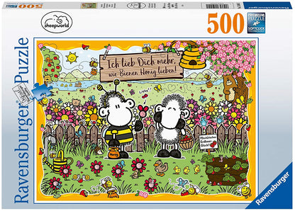 Ravensburger Sheepworld Bees in Love 500 Piece Puzzle image 0