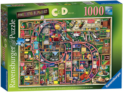 Ravensburger Colin Thompson Awesome Alphabet "C & D" 1000 Piece Puzzle image 0