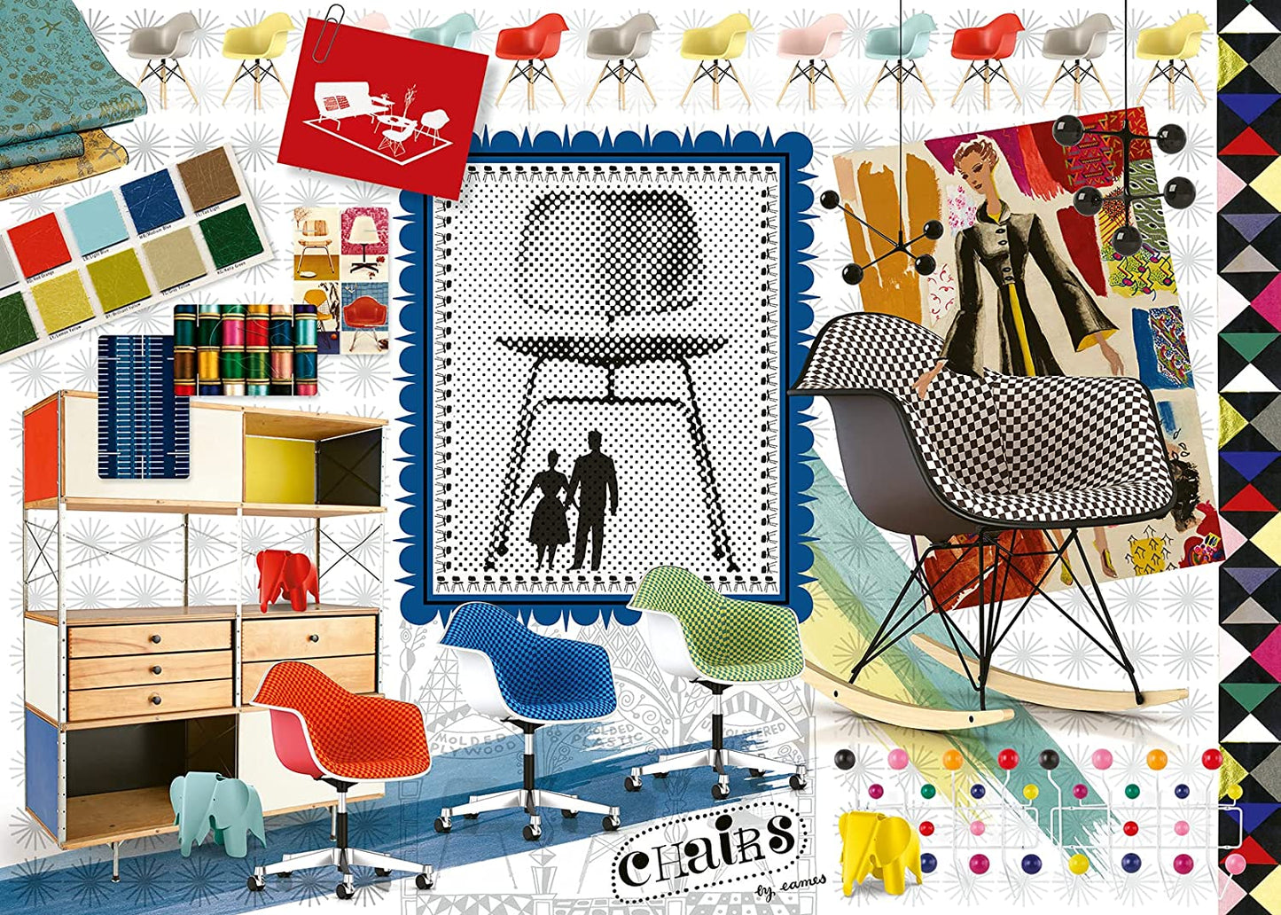 Ravensburger Eames Collectors Edition Design Spectrum 1000 Piece Puzzle image 1