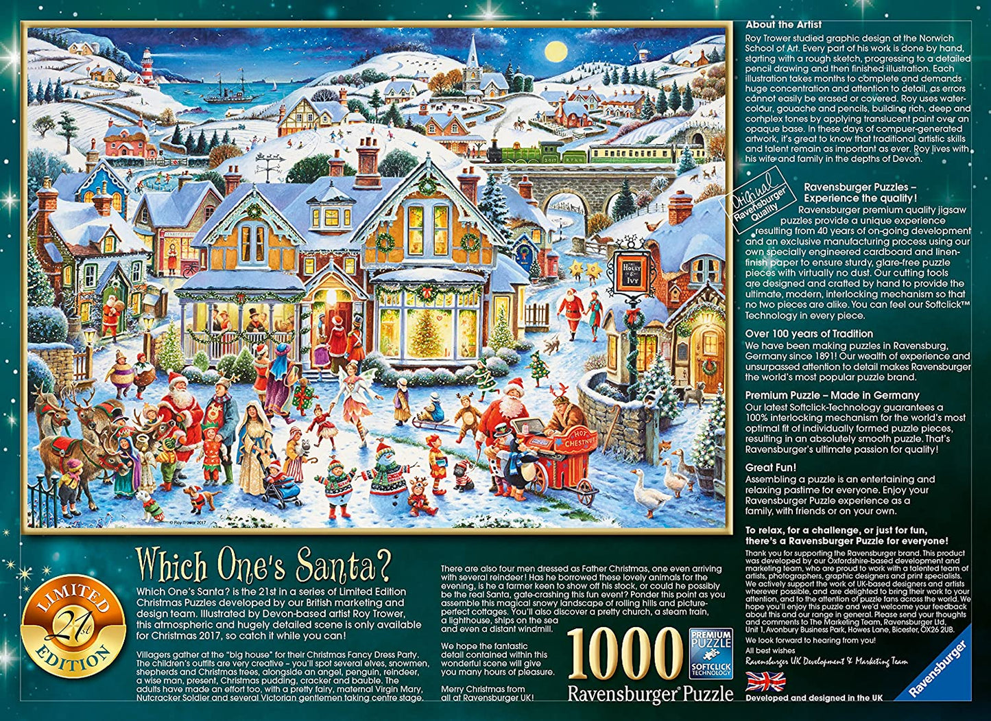 Ravensburger Which One's Santa 21st Limited Edition 1000 Piece Puzzle image 1