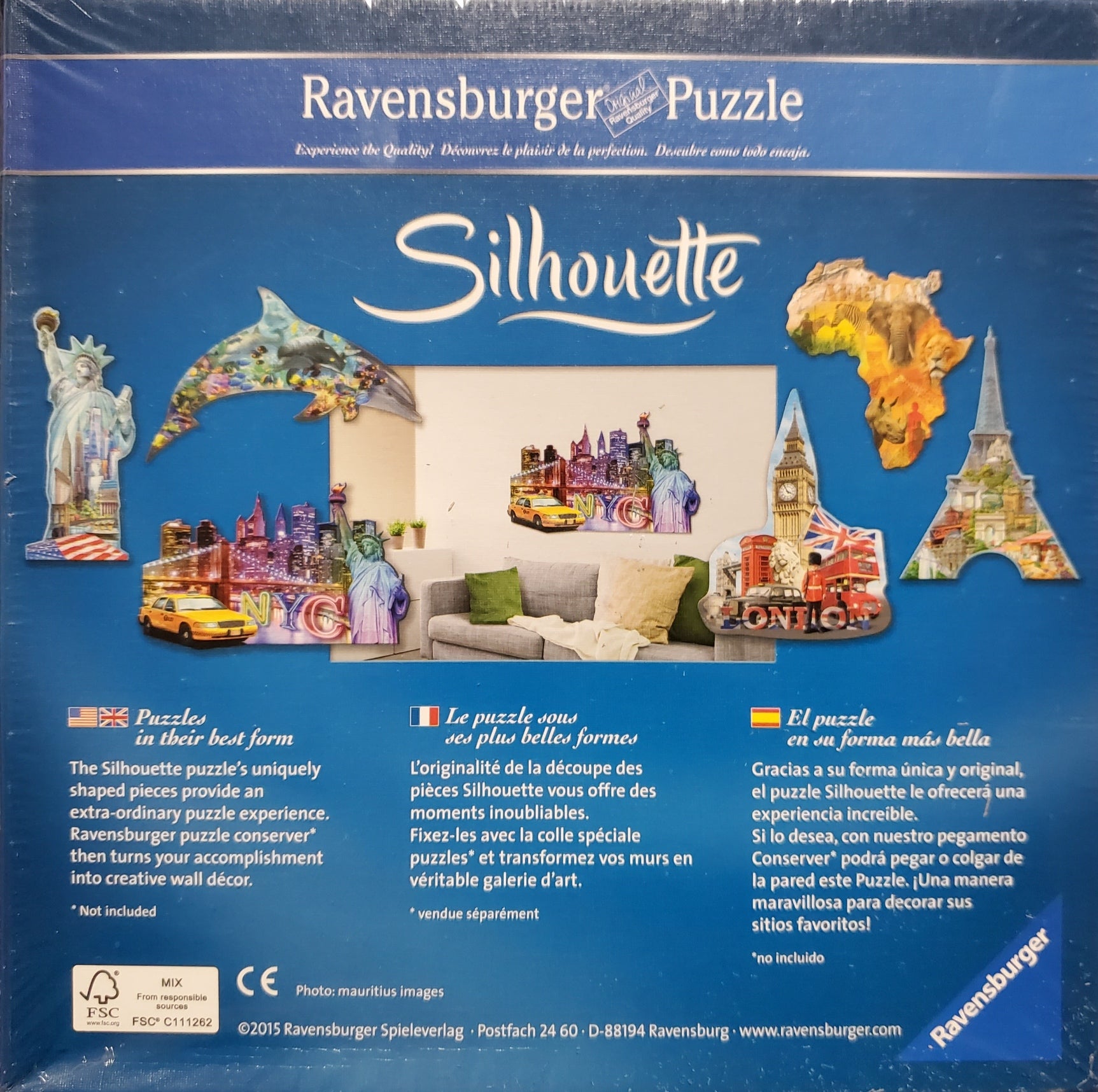 Ravensburger Silhouette Statue of Liberty New York 1000 Piece Puzzle image 2