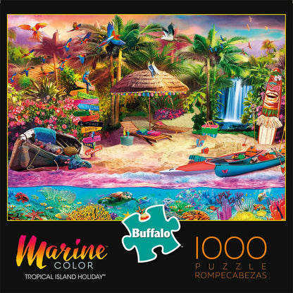 Buffalo Games Marine Color Tropical Island Holiday 1000 Piece Puzzle image 0