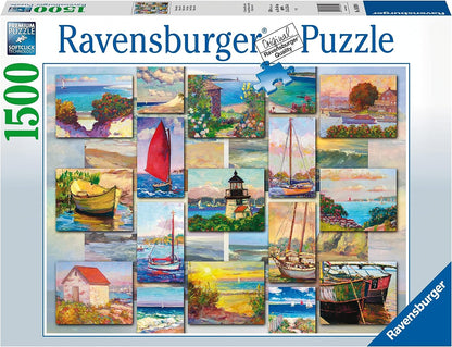 Ravensburger Coastal Collage 1500 Piece Puzzle image 0