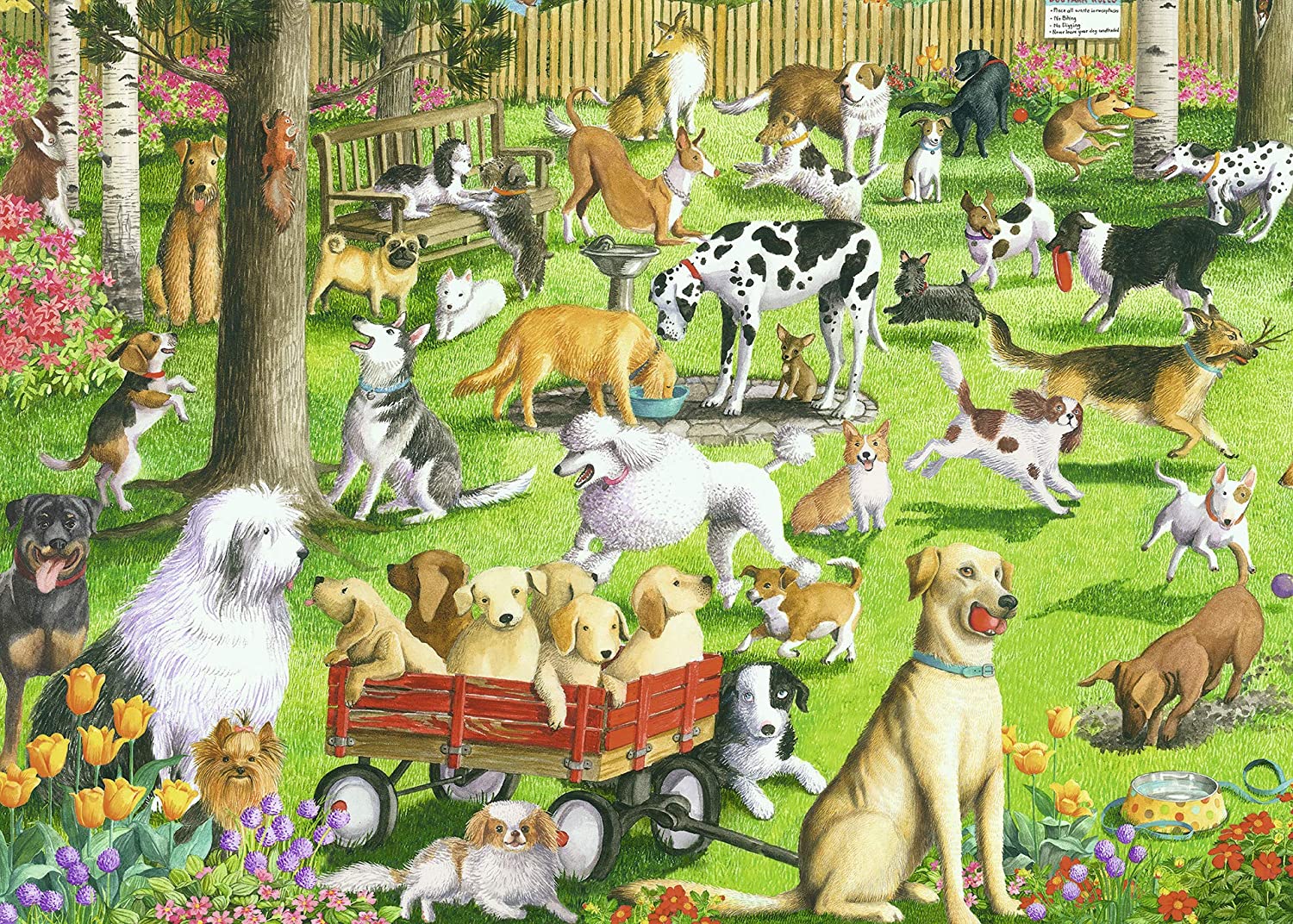 Ravensburger At the Dog Park 500 Piece Large Format Puzzle image 1