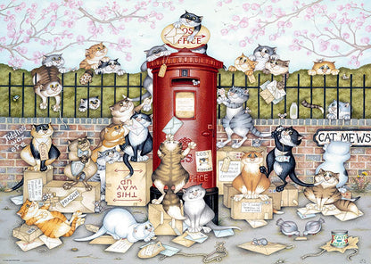 Ravensburger Vintage No. 9 Crazy Cats...Lost in the Post 1000 Piece Puzzle image 1