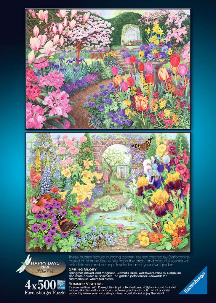 Ravensburger Happy Days No. 4 Glorious Gardens 4 x 500 Piece Puzzle image 6