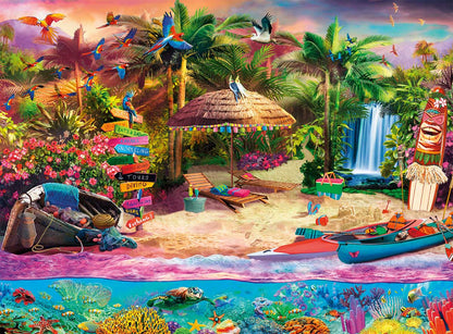 Buffalo Games Marine Color Tropical Island Holiday 1000 Piece Puzzle image 1