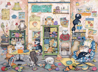 Ravensburger Crazy Cats Knit One Furrl One Vintage No.7 500 Piece Puzzle image 1