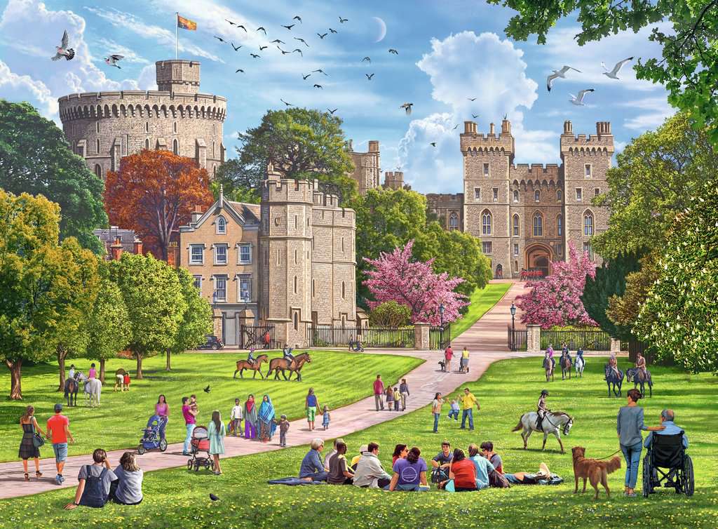 Ravensburger Happy Days No. 5 Royal Residences 4 x 500 Piece Puzzle image 1