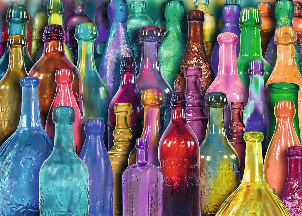 Ravensburger Aimee Stewart Colorful Bottles 500 Piece Puzzle image 1