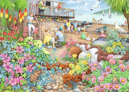 Ravensburger Cosy Cafe Collection No. 1 Beach Garden Cafe 1000 Piece Puzzle image 1