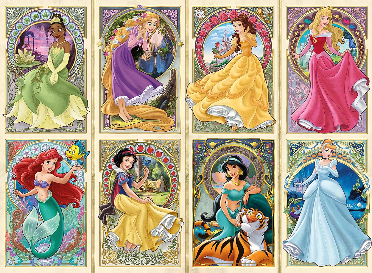 Ravensburger Disney Princess Art Nouveau 1000 Piece Puzzle image 1