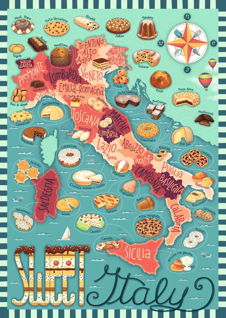 Ravensburger Dessert Tour of Italy 1000 Piece Puzzle image 1